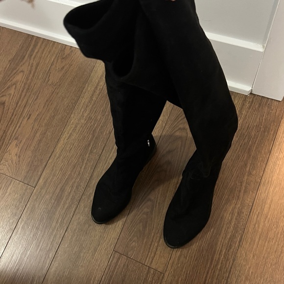 Wishbone Suede over the knee boots in black size US 7 - Picture 1 of 5